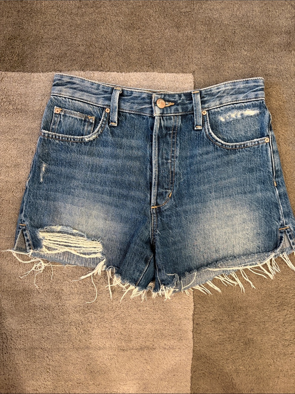 Joe’s The Smith Distressed High-Waist Women's Shorts - Blue
